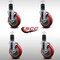 Service Caster 5'' SS Red Poly Swivel 1-5/8'' Expanding Stem Caster Set with Brake, 4PK SCC-SSEX20S514-PPUB-RED-TLB-158-4 - alternate 4